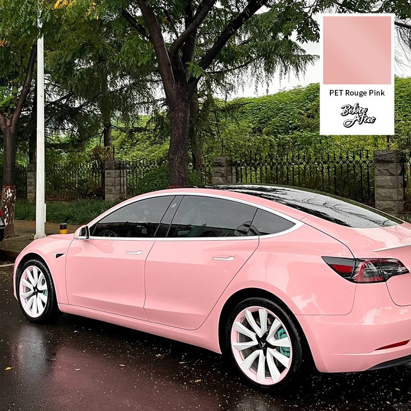 Factory Stickers Top Quality PVC Material Stickers Waterproof Car Gloss Rouge Pink Vinyl Wrap Film