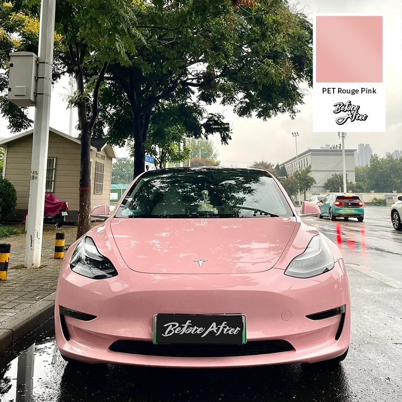 Factory Stickers Top Quality PVC Material Stickers Waterproof Car Gloss Rouge Pink Vinyl Wrap Film