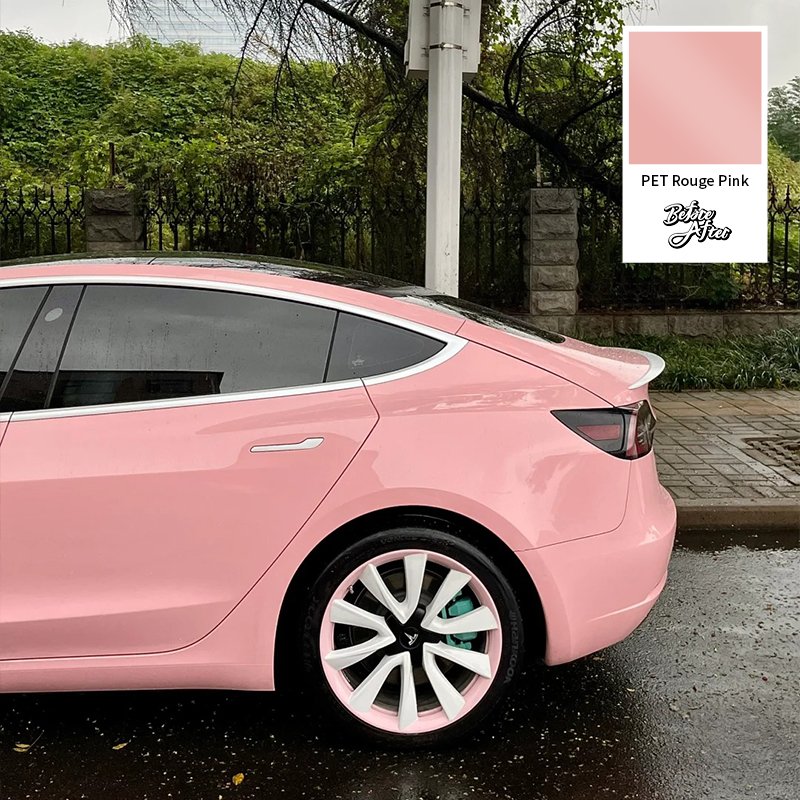 Factory Stickers Top Quality PVC Material Stickers Waterproof Car Gloss Rouge Pink Vinyl Wrap Film