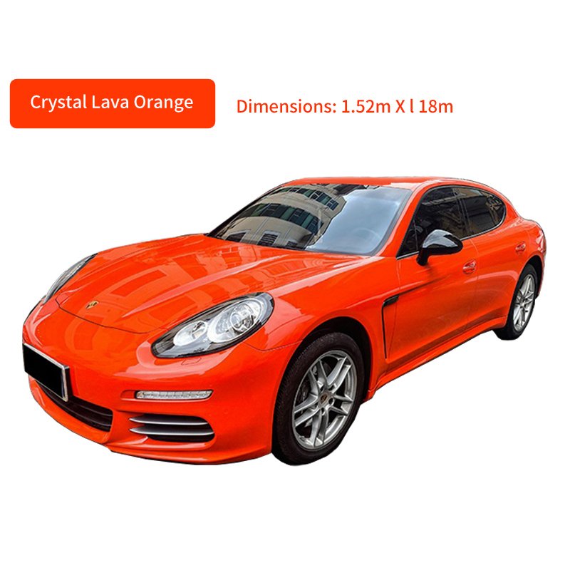 Auto PVC Crystal Lava Orange Vinyl Car Wrap Sticker Color Changing Sticker Car Body Decoration Film