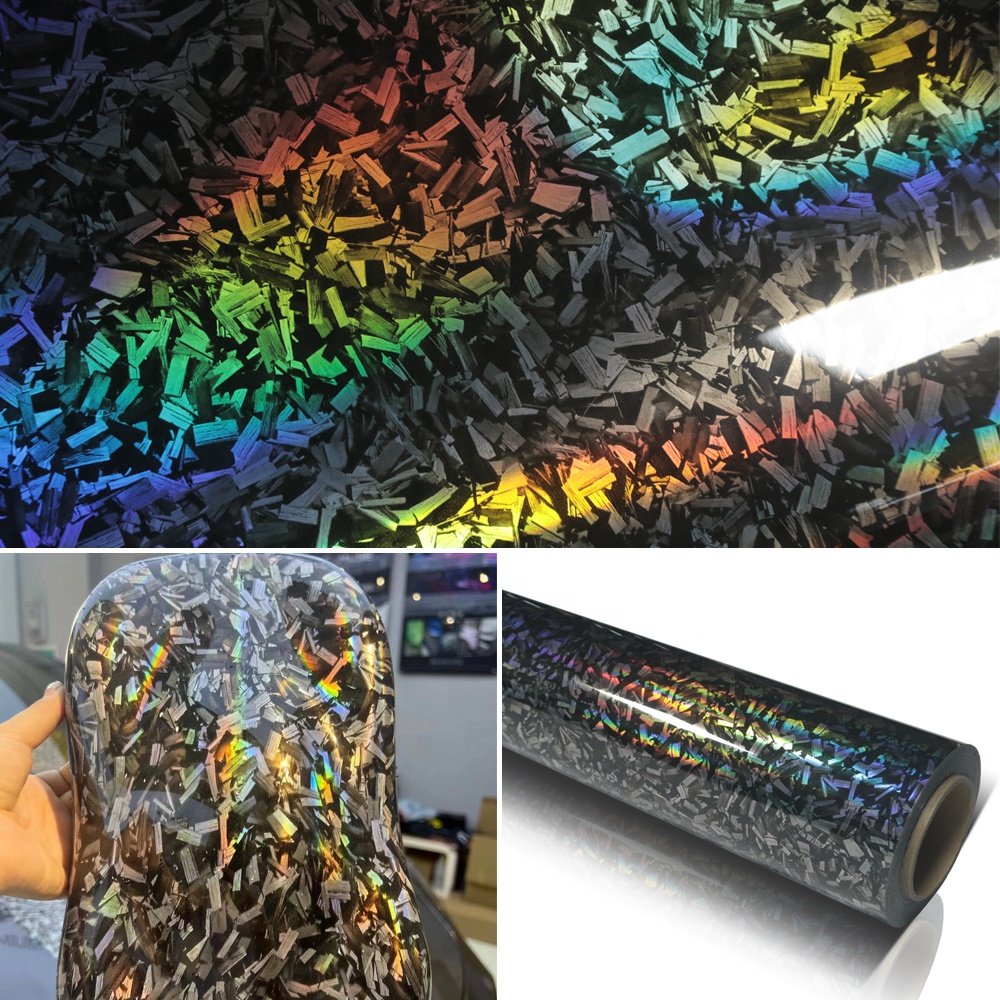 Gloss Black Car 3d Carbon Fiber Pattern Car Wrap Vinyl Decorative Films For Car Accessories