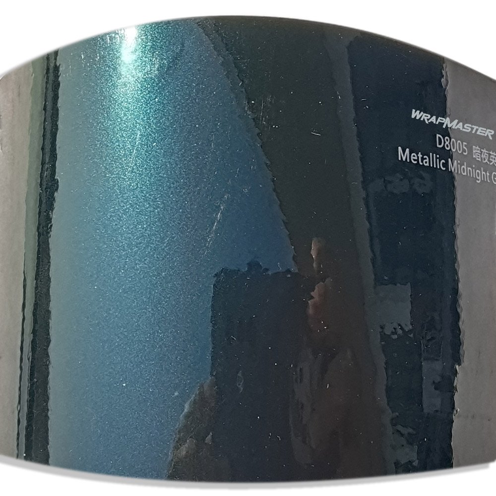 Wrapmaster PVC Self Adhesive Car Wrapping film Super Glossy Metallic Midnight Green Vinyl Wrap Car Body Film
