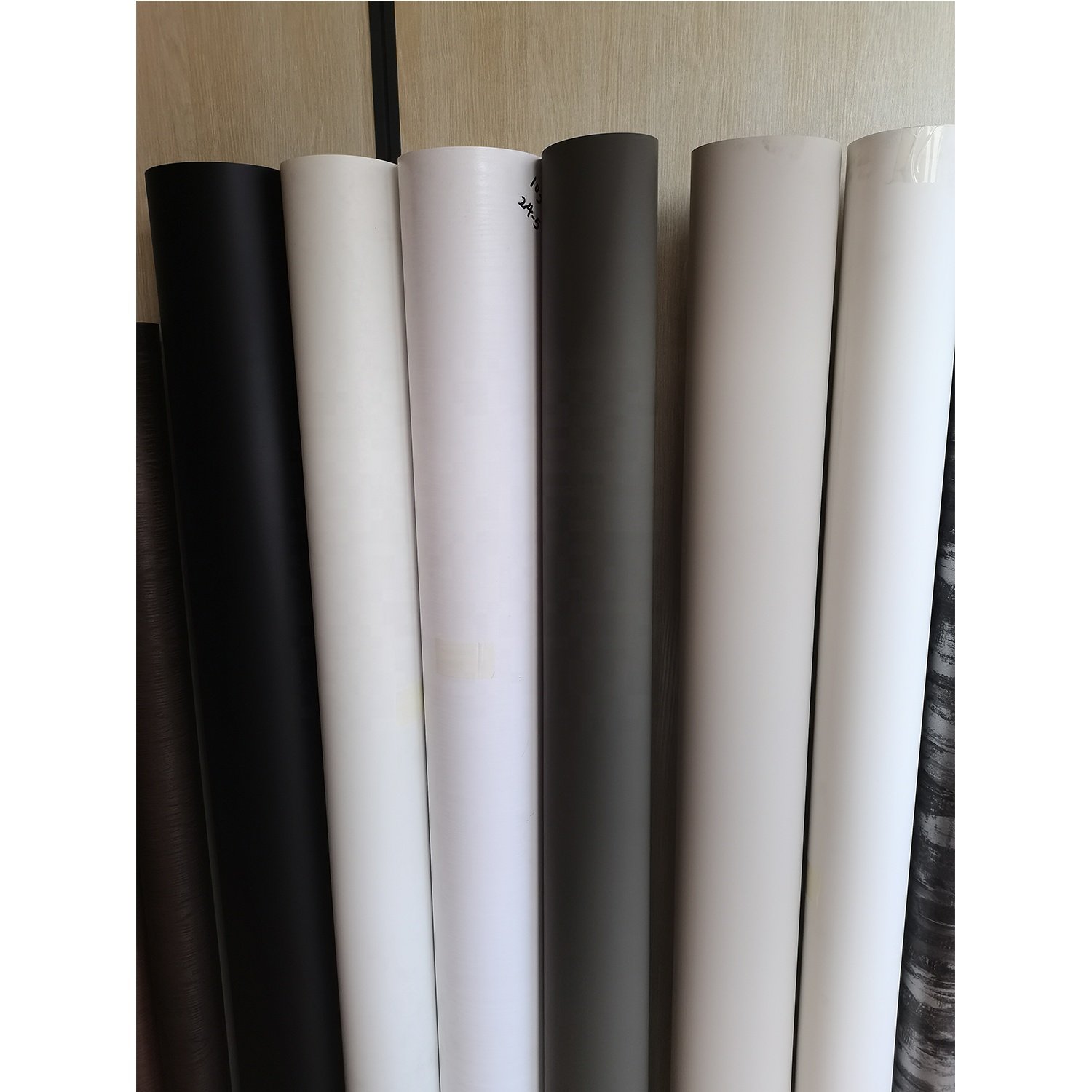 high gloss snow white color PVC decorative film for vacuum membrane doors