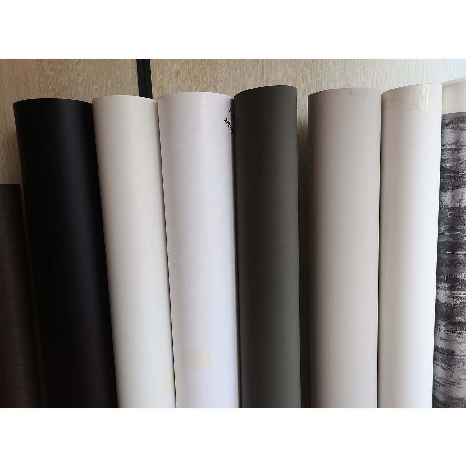 high gloss snow white color PVC decorative film for vacuum membrane doors