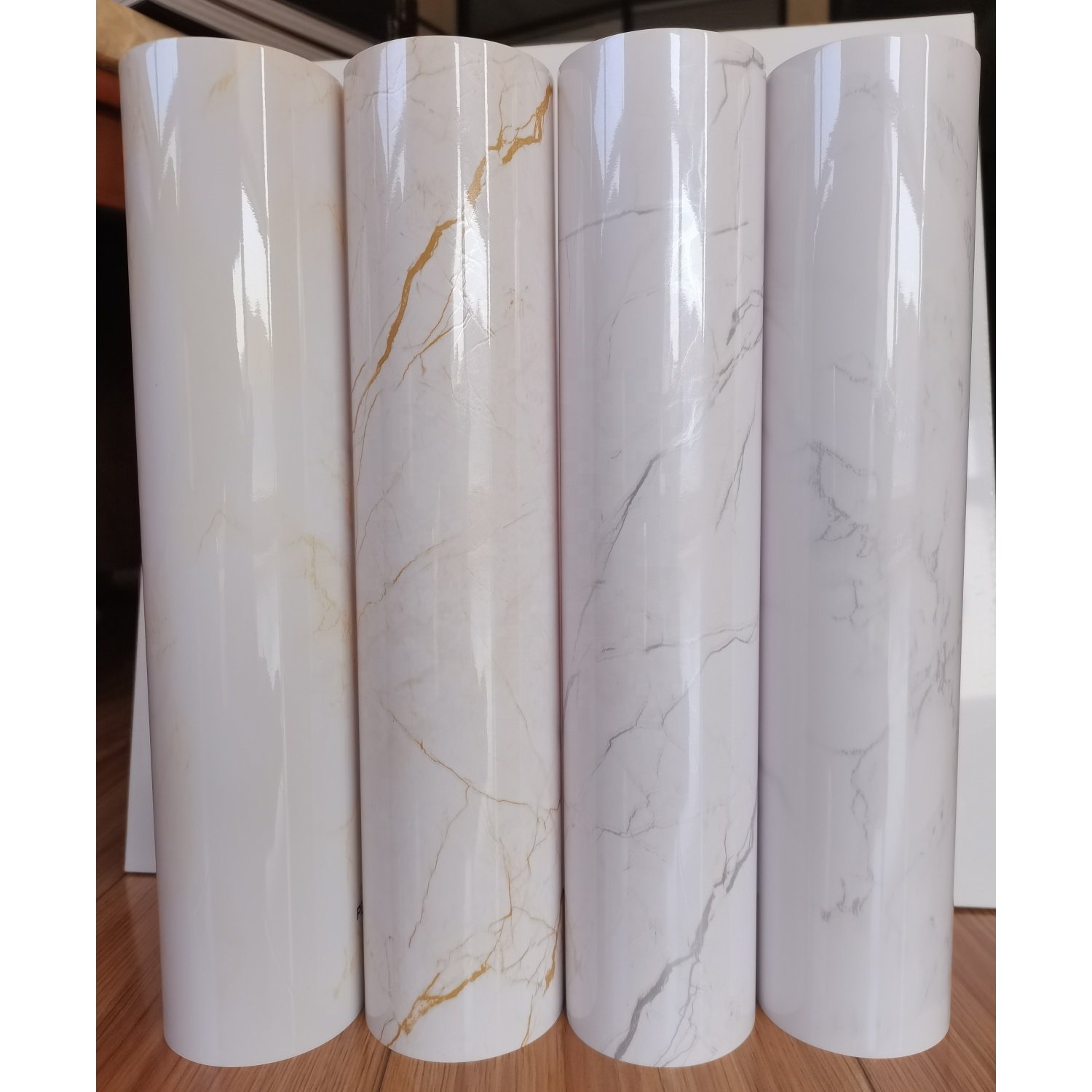high gloss snow white color PVC decorative film for vacuum membrane doors