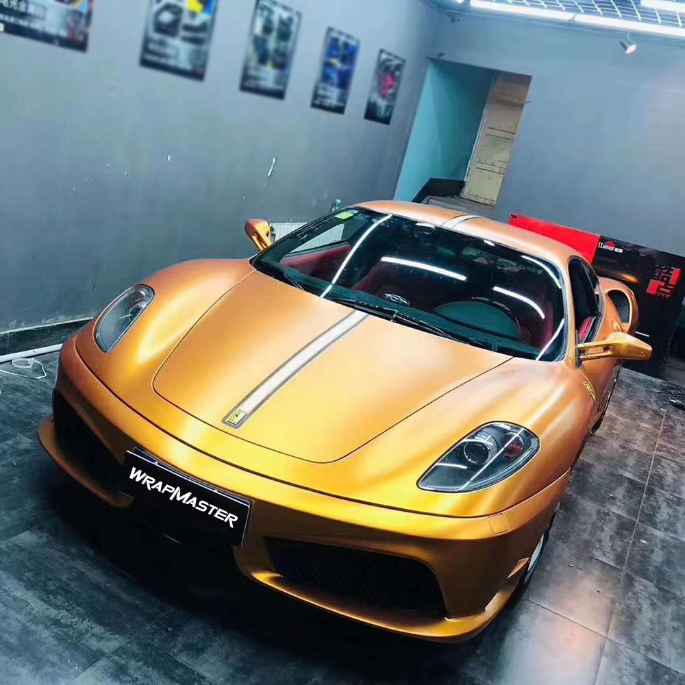WRAPMASTER 5*56ft Satin Metallic cooper vehicle wraps Car vinyl Wrapping film