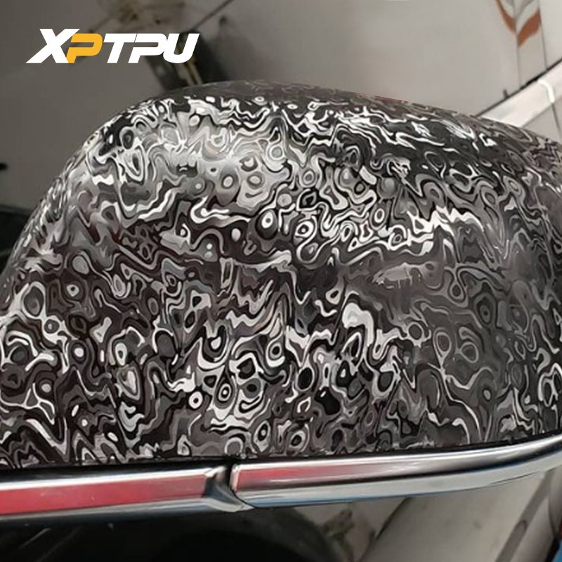 PET DYNO Damascus Black Carbon Fiber Wrap Film 3 Years Warranty Black Color Auto Body Interior Decoration Car Stickers
