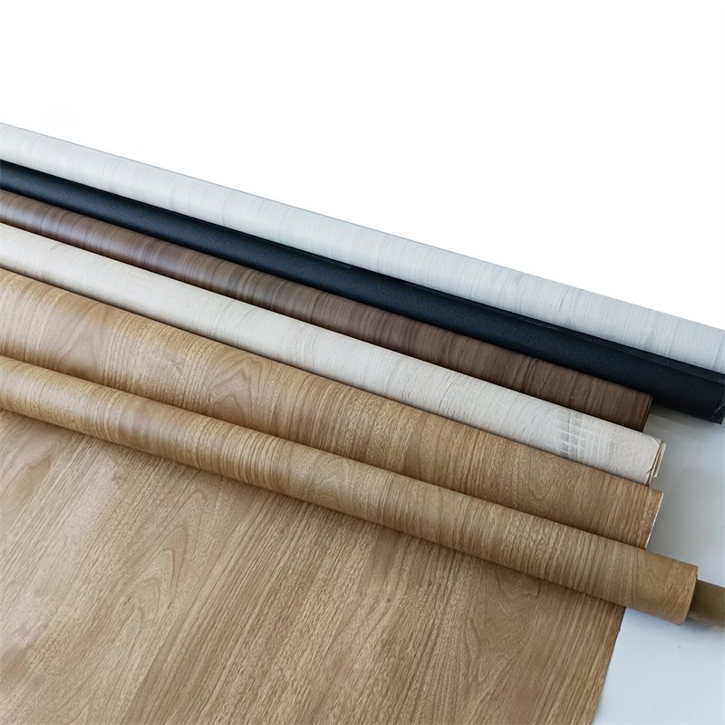High Quality PVC Wood Grain Film For Furniture Cover Kitchen Cabinet Door Lamination Skin Sold from Factory