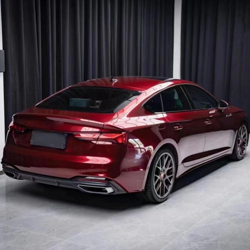 PET Liquid Dragon Red High Glossy Metallic Car Wrap Vinyl Car Adhesive Sticker Protector Film Car Coating Bubble Free Blood Red