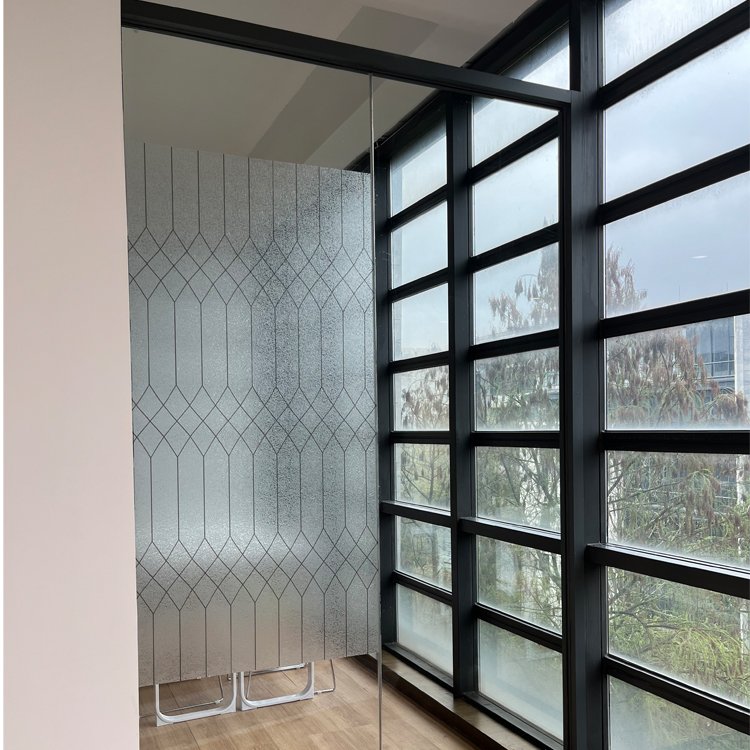 Rhombus stripped Blurred Decorative Static Window Film Privacy Protection