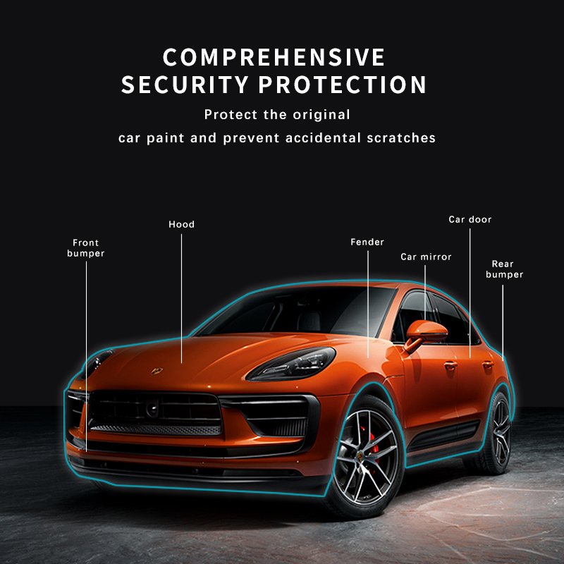 Series Multicolor Car Wrap Film Double Layer Adhesive Vinyl TPU Material Sunflower Yellow Roll Shape Automotive Car Films