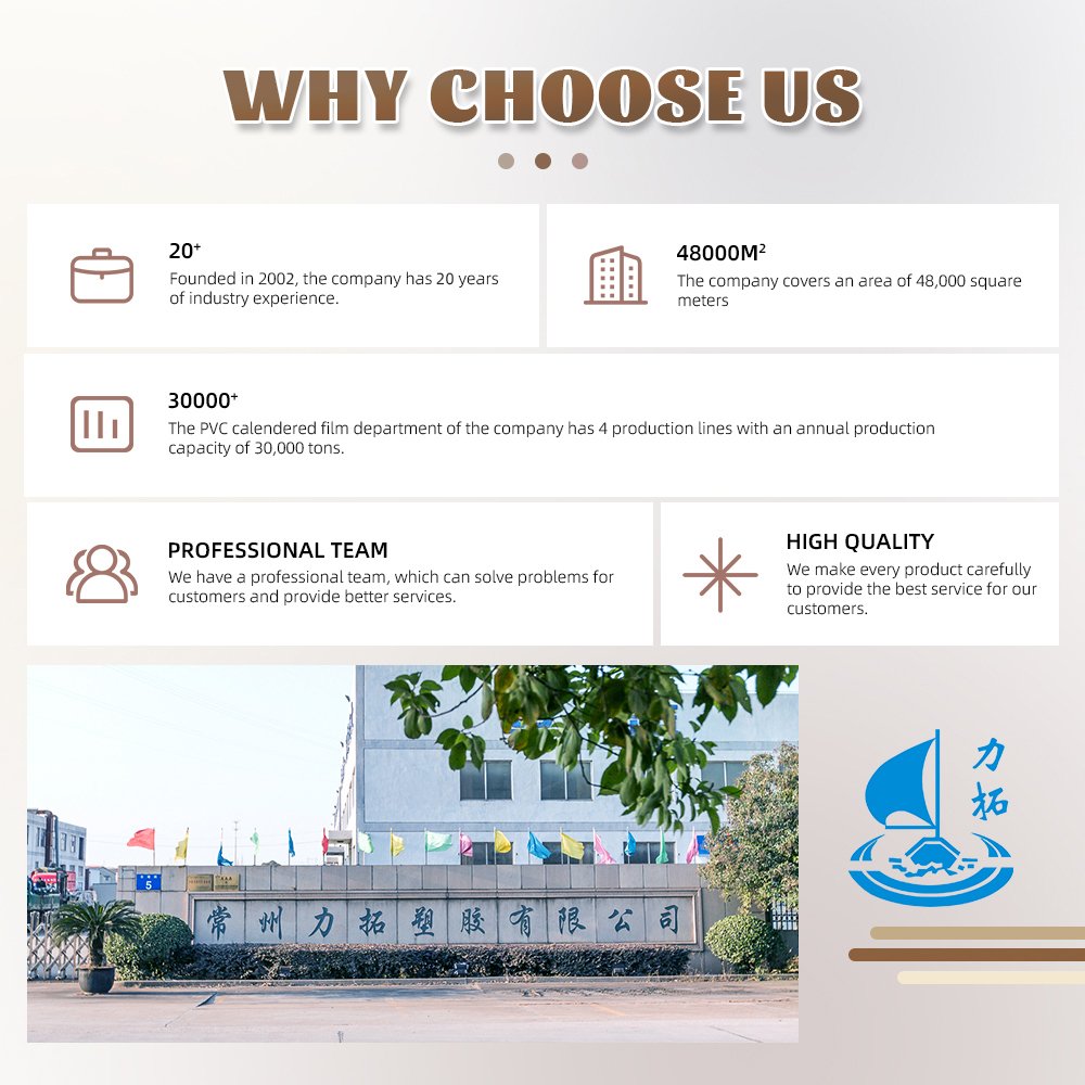 LITUO High clear PVC Static Film transparent Electrostatic PVC Film pvc foil for furniture wood grain decorative film