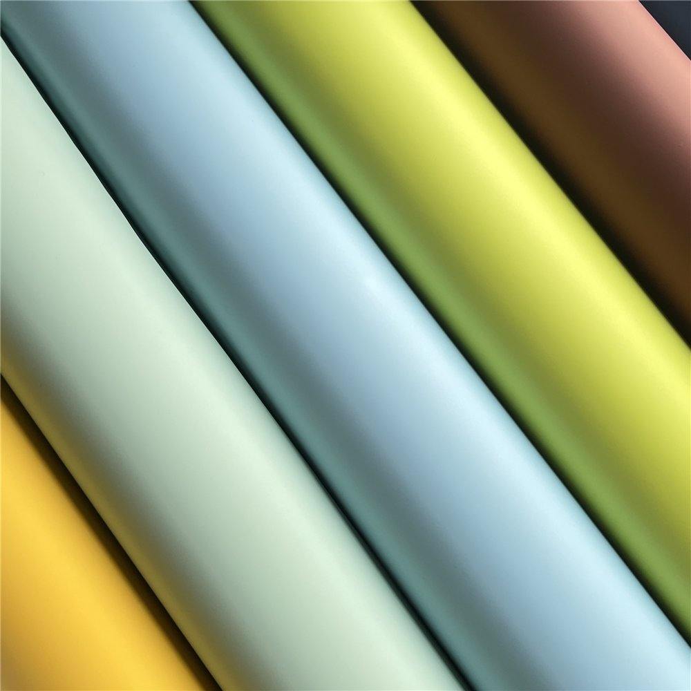 Variety of solid color styles vacuum laminated film foil decorative PVC film for wall panels
