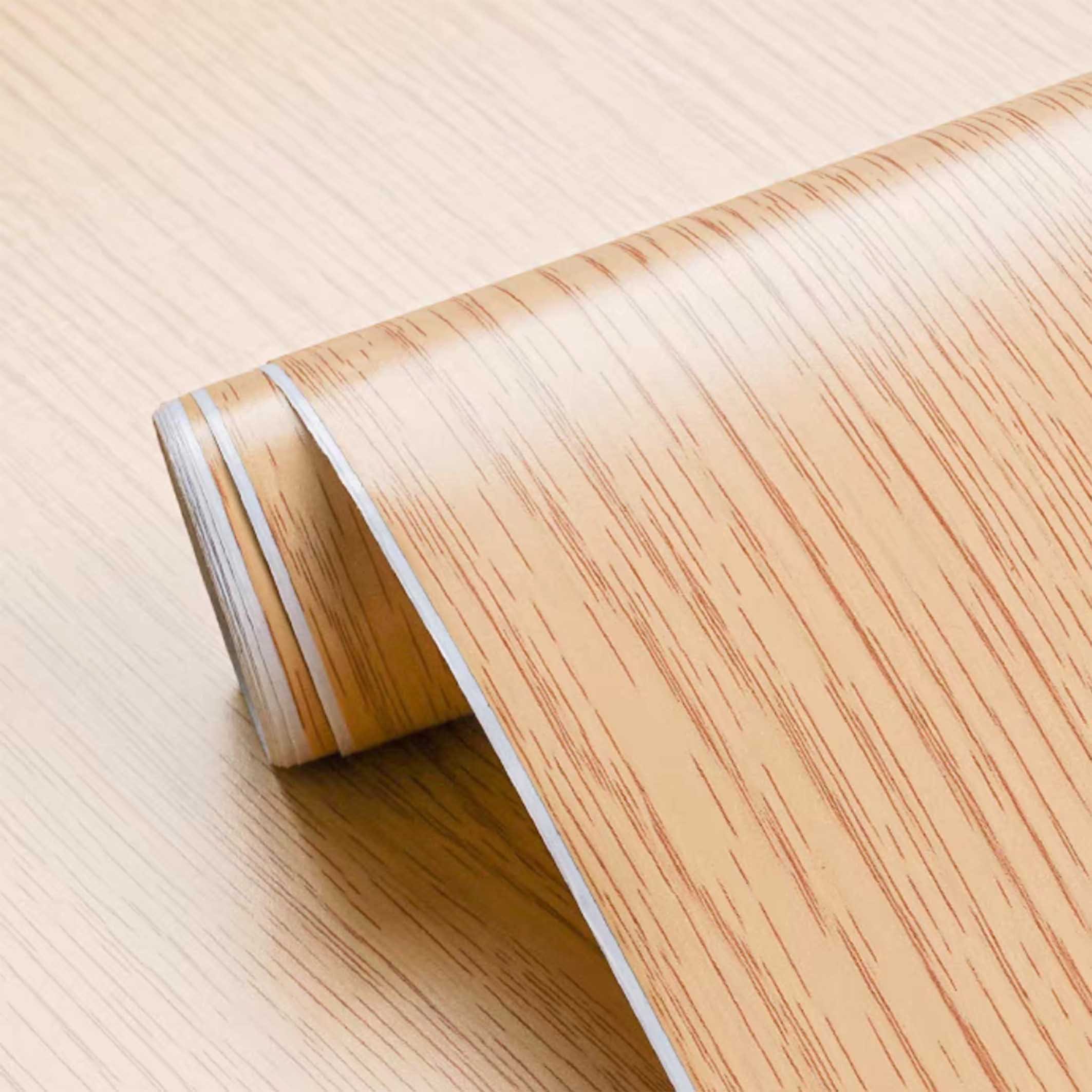 Spot Product Solid color PVC decorative film wood grain decor film vacuum pvc film for furniture with Custom Design