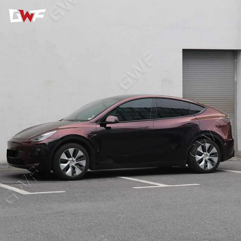 Car Wraps PET Flowing Phantom Red Car Wrap Vinyl Wrap Automotive Vinyl 1.52*17m Car Decoration