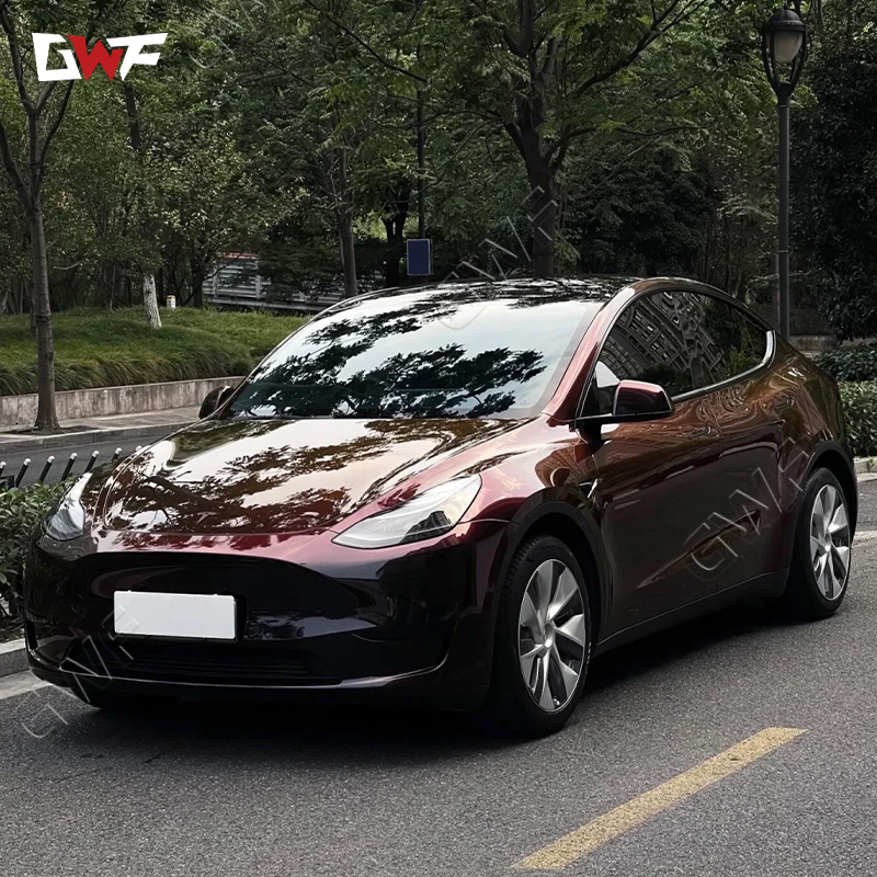 Car Wraps PET Flowing Phantom Red Car Wrap Vinyl Wrap Automotive Vinyl 1.52*17m Car Decoration