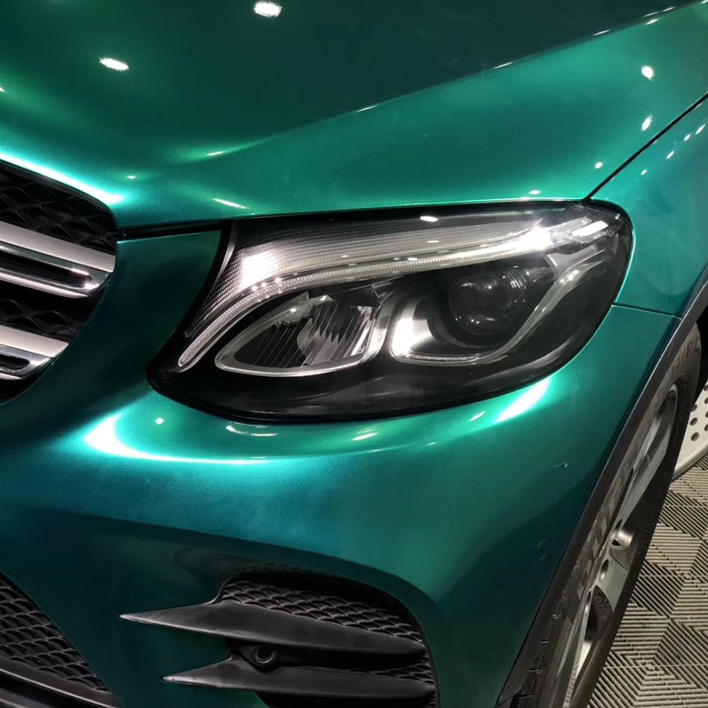 WRAPMASTER 1.52*18m PET Liner Super Glossy Metallic Emerald Green Vehicle Film Car Wrap Vinyl Car Paint Protection Film