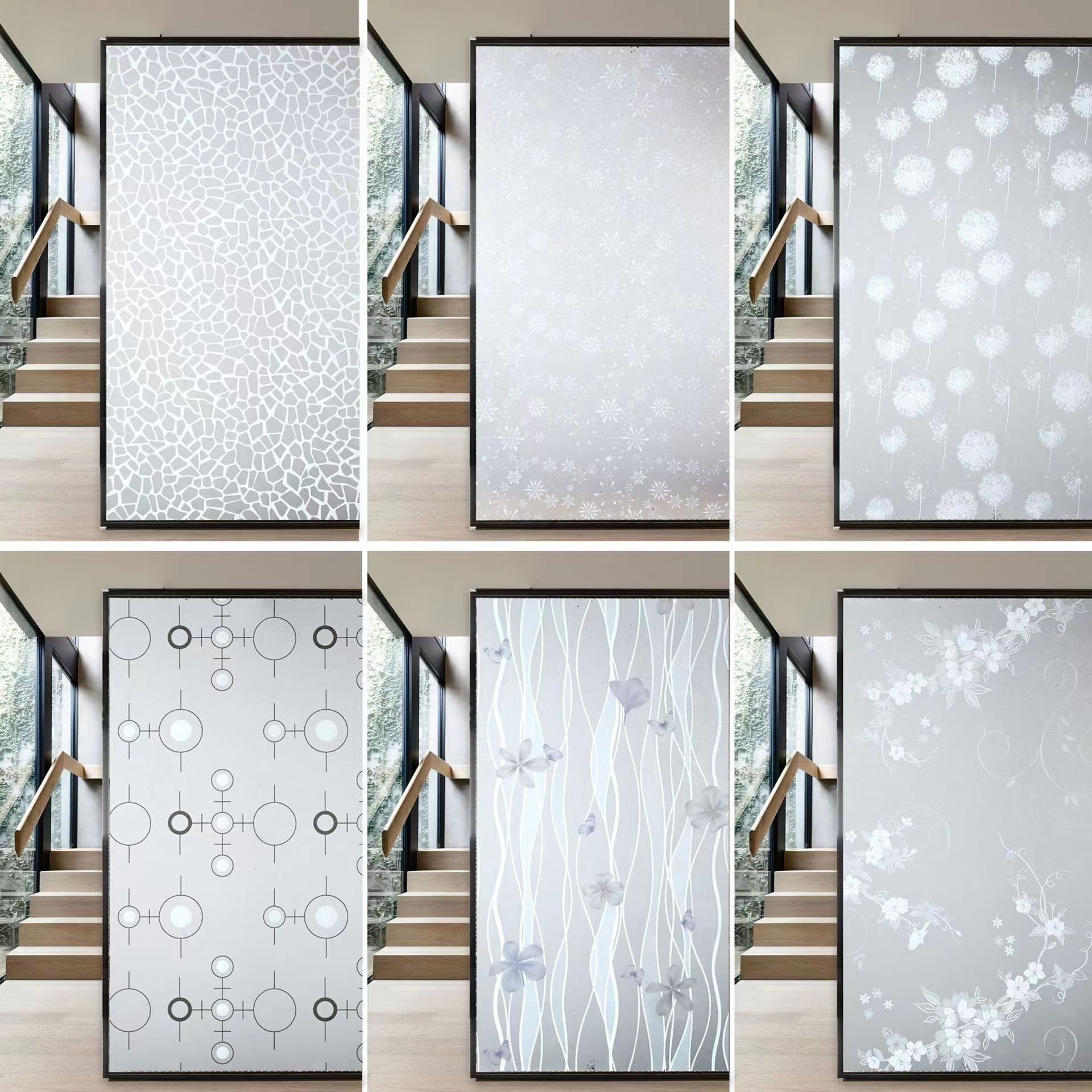 New window glass film Privacy Protection Frosted Film House window privacy film