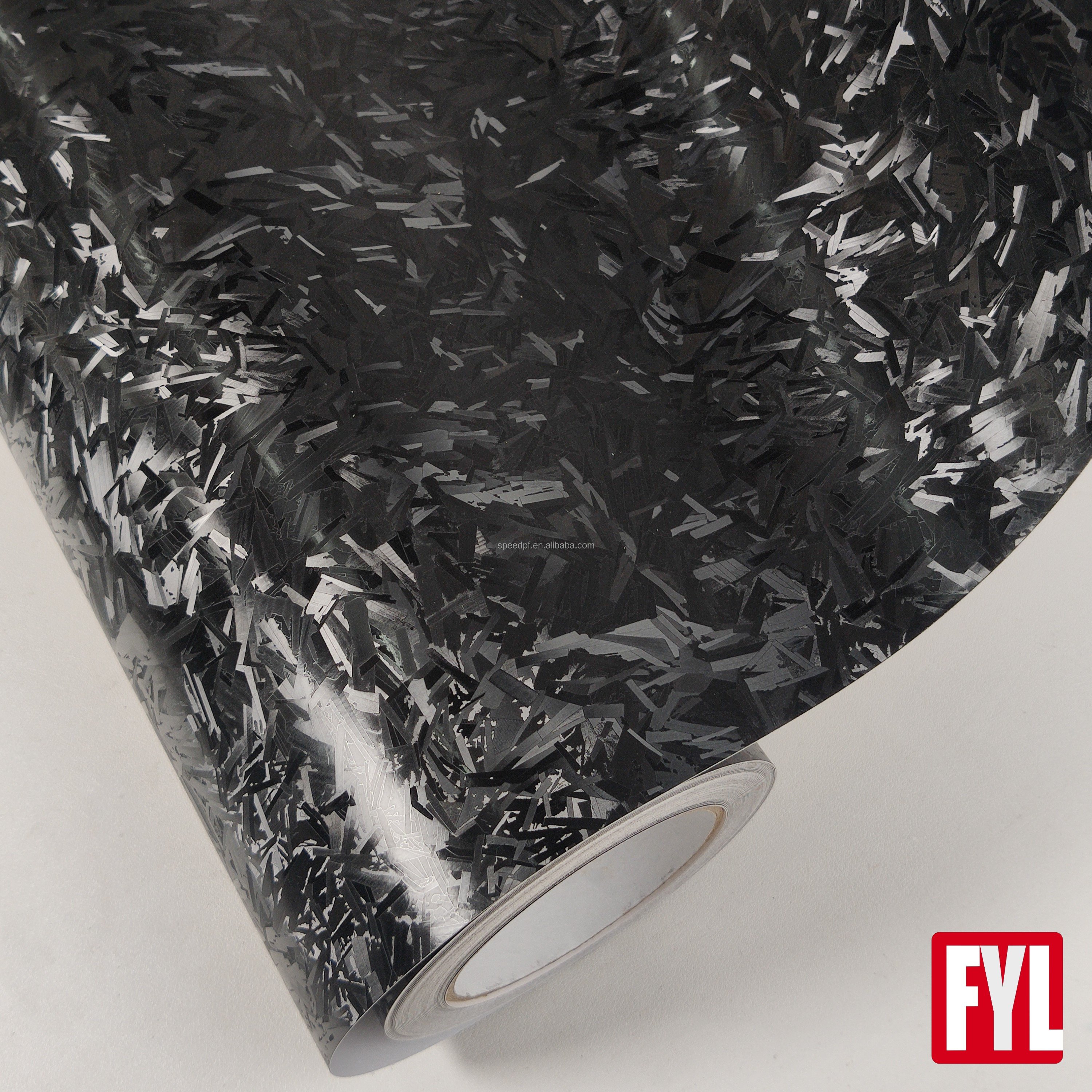Self adhesive 3 layer Carbon Steel Car Body Wrap Carbon Fiber Vinyl