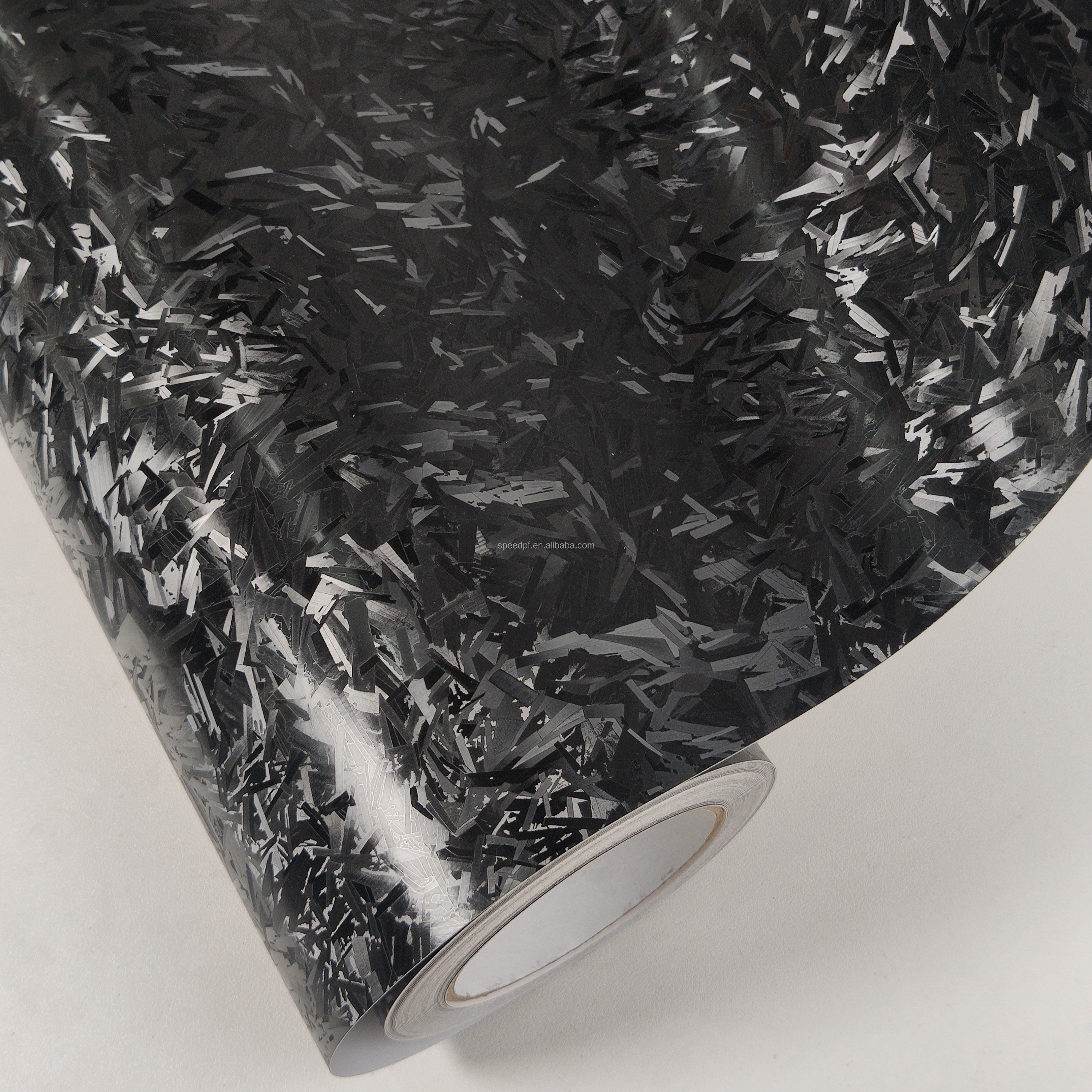 Self adhesive 3 layer Carbon Steel Car Body Wrap Carbon Fiber Vinyl