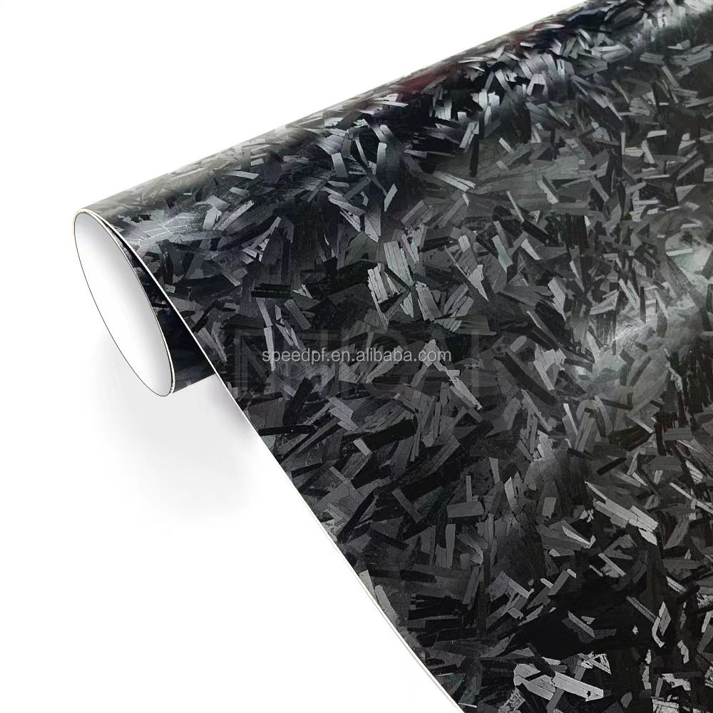 Self adhesive 3 layer Carbon Steel Car Body Wrap Carbon Fiber Vinyl