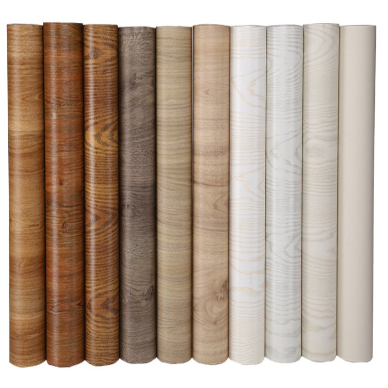 Fire Proofing Anti Water Non Self Adhesive Wall Panel Board Decorative Laminate PET PETG Furniture Wood Grain Films