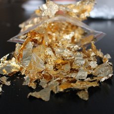 Manufacturer price decorative films gold leaf flakes imitation gold flakes copper flakes for any home decoration