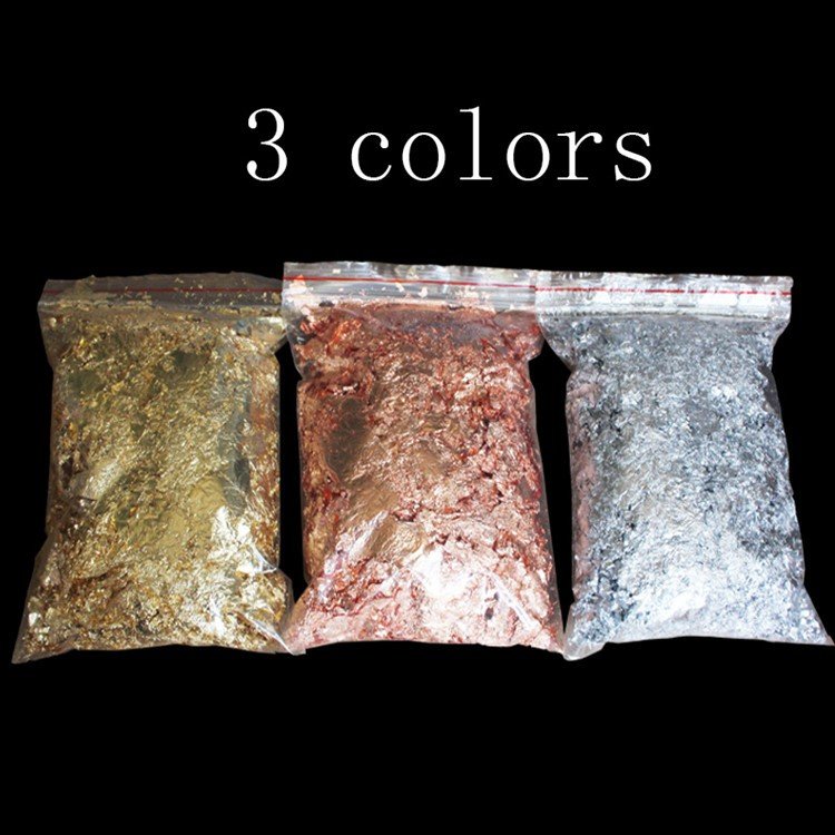 Manufacturer price decorative films gold leaf flakes imitation gold flakes copper flakes for any home decoration