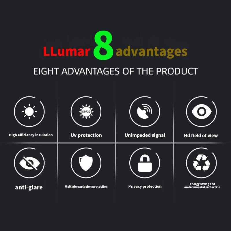 llumar car window solar tinting film car windshield sticker ATR50 crystalable vision VLT50% anti-scratch self adhesive sun film