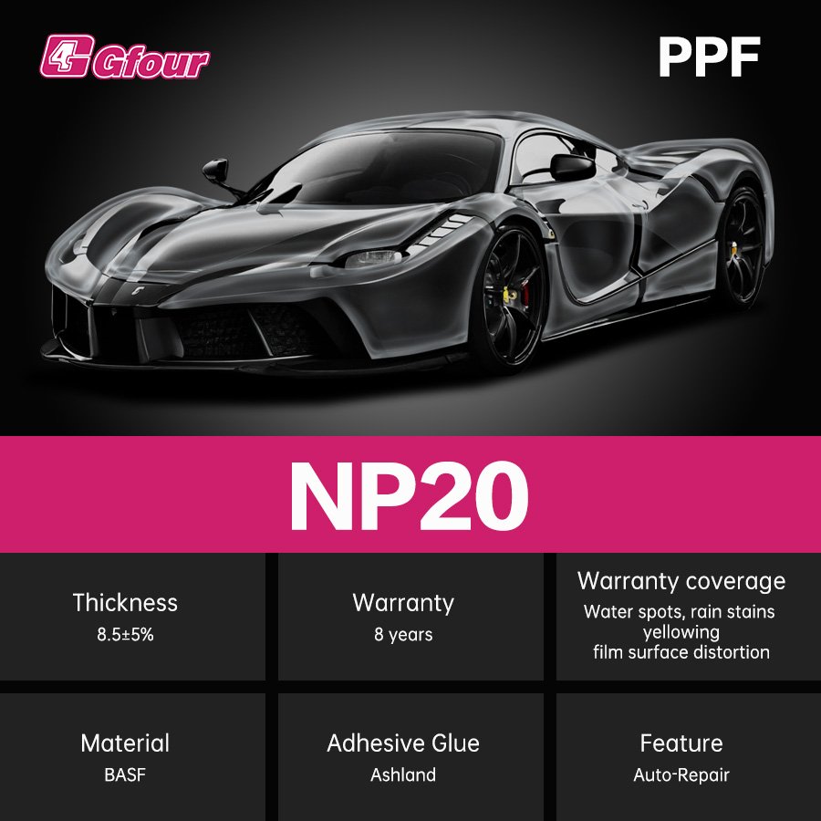 Ppf Anti Scratch Nano Auto TPU Transparent Glossy 8.5Mil Car Paint Protection Film PPF