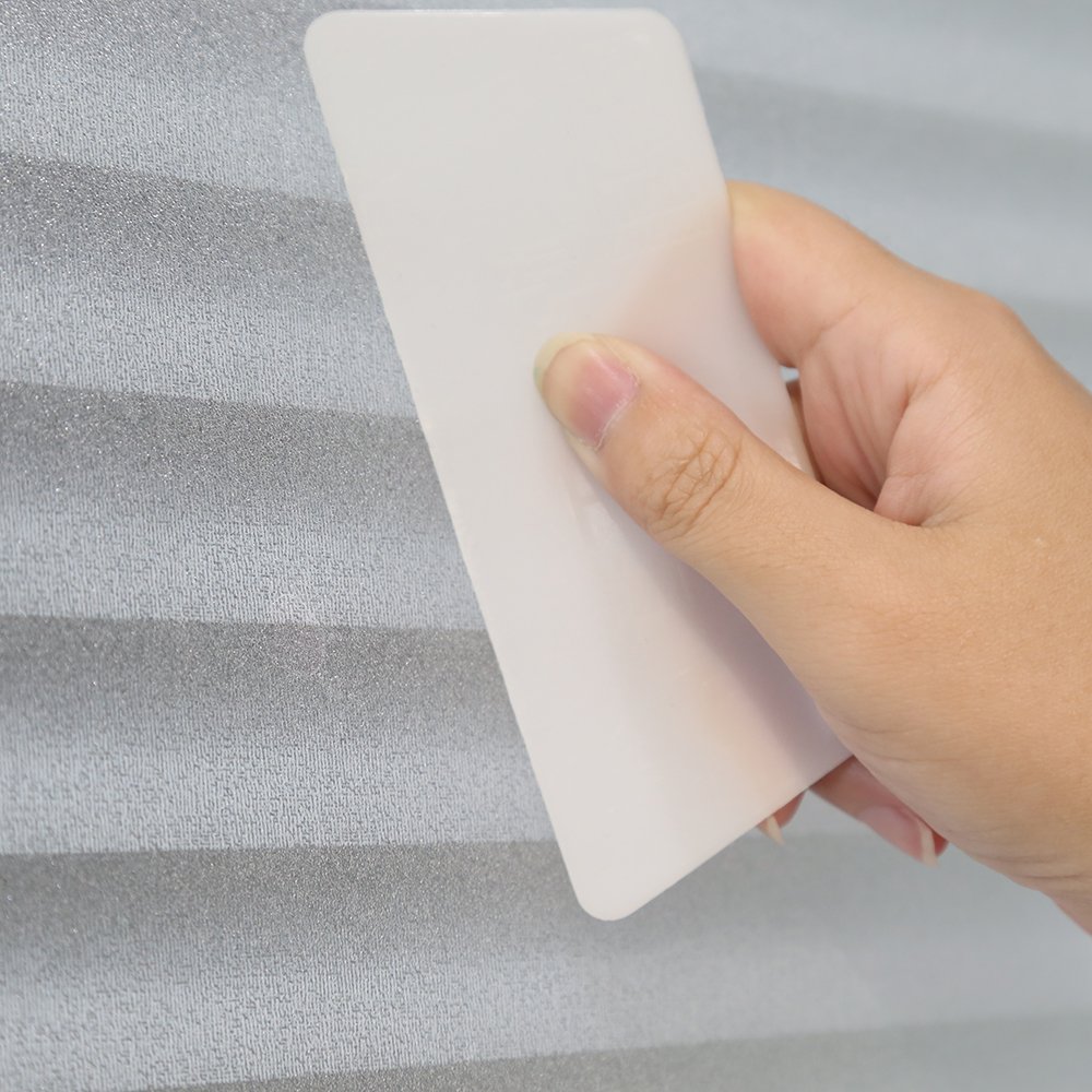 17.7''X78.7'' High Privacy Stripe Design Decorative Pvc Glass Privacy Static Window Film