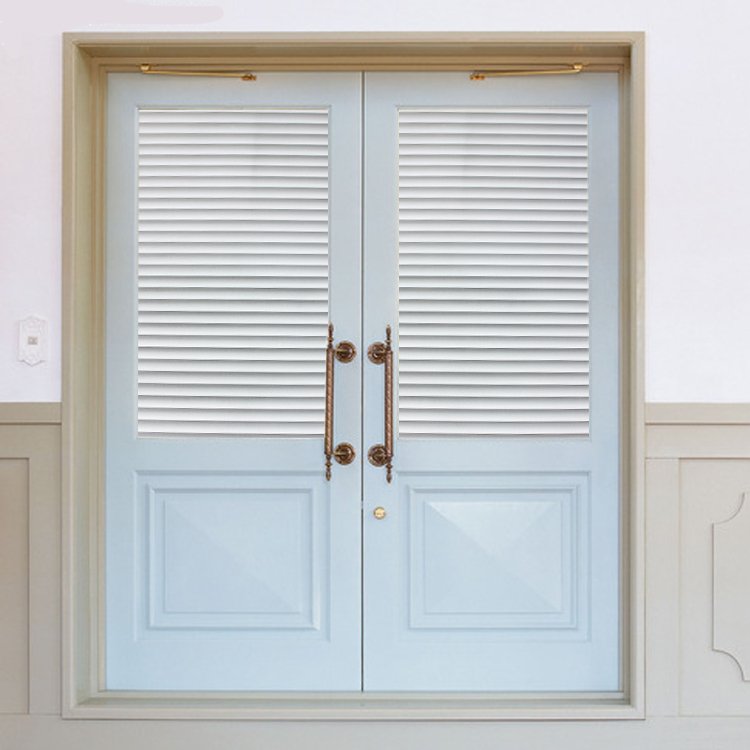 17.7''X78.7'' High Privacy Stripe Design Decorative Pvc Glass Privacy Static Window Film