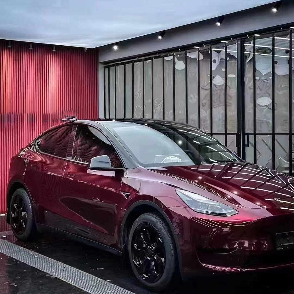 WRAPMASTER 1.52*18metre PET liquid dragon red gloss car vinyl wrap body sticker wrapping