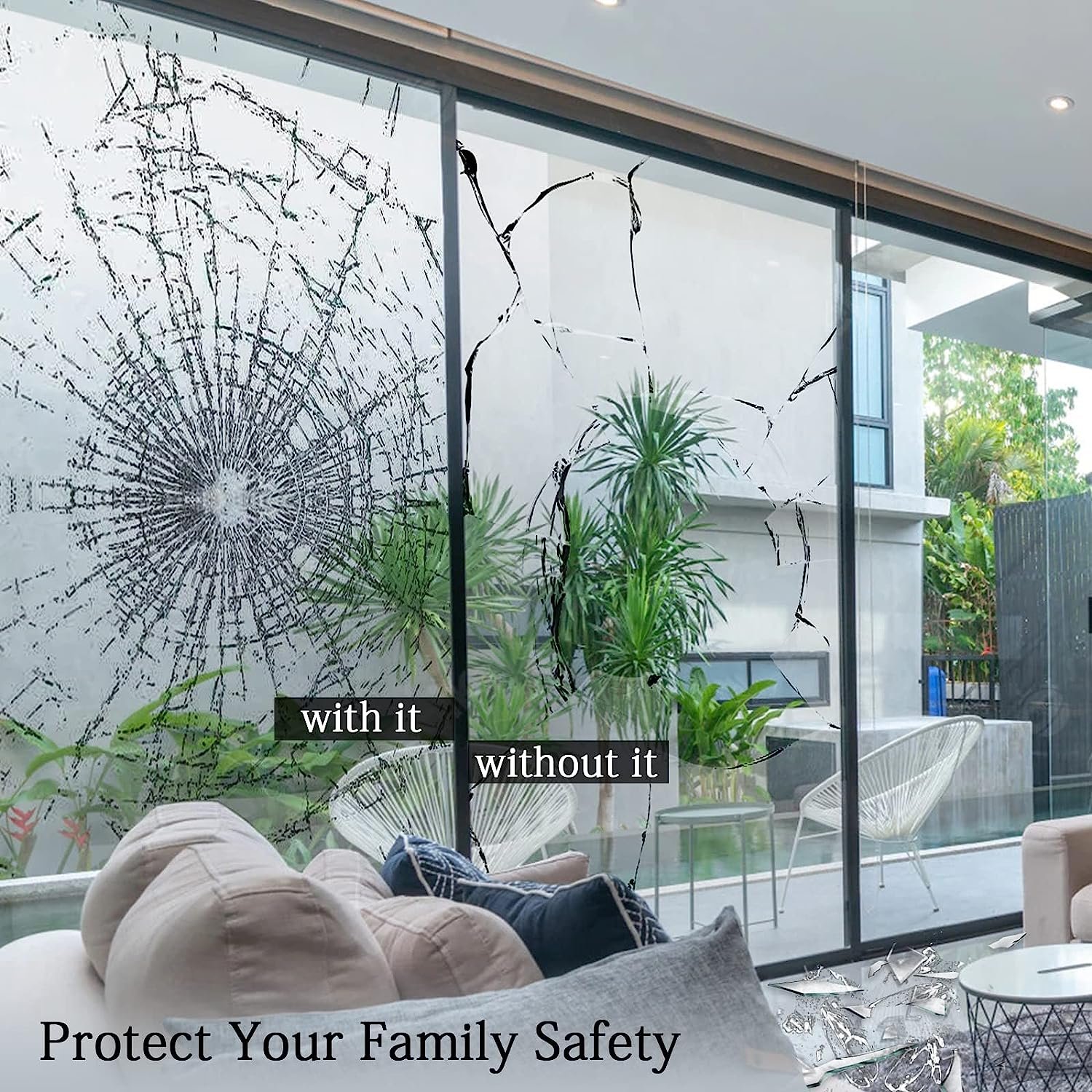 8mil Safety Window Film Heat Insulation Hotel Home Furnishing Building PET Transparent Explosion Proof Window Glass Film