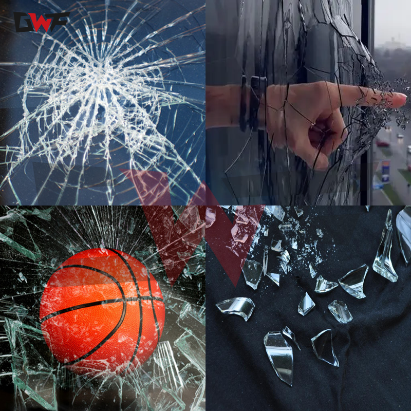 8mil Safety Window Film Heat Insulation Hotel Home Furnishing Building PET Transparent Explosion Proof Window Glass Film