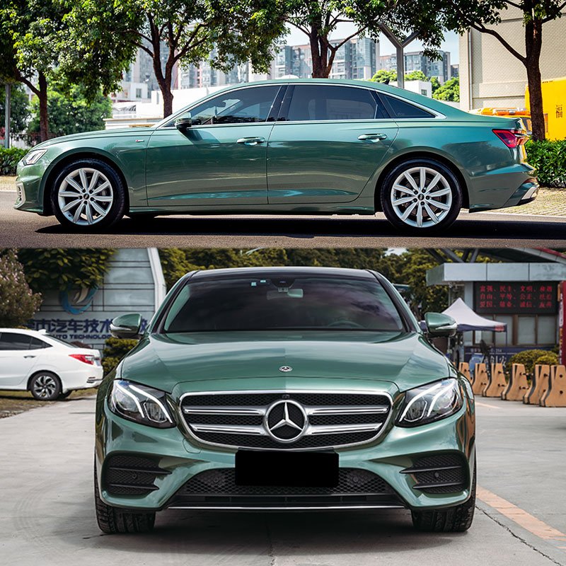MR 1.52*16.5m Fir Green Metallic High Glossy Car Wrapping Vinyl Color Change Film Roll