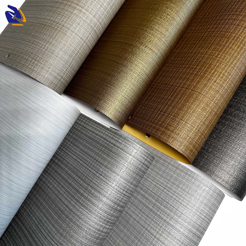 2025 Trendy High-end Kitchen Cabinet Decorative Film PVC Film Rolls Deep Embossed 3D Vacuum Press PVC foil PVC Metalized Film