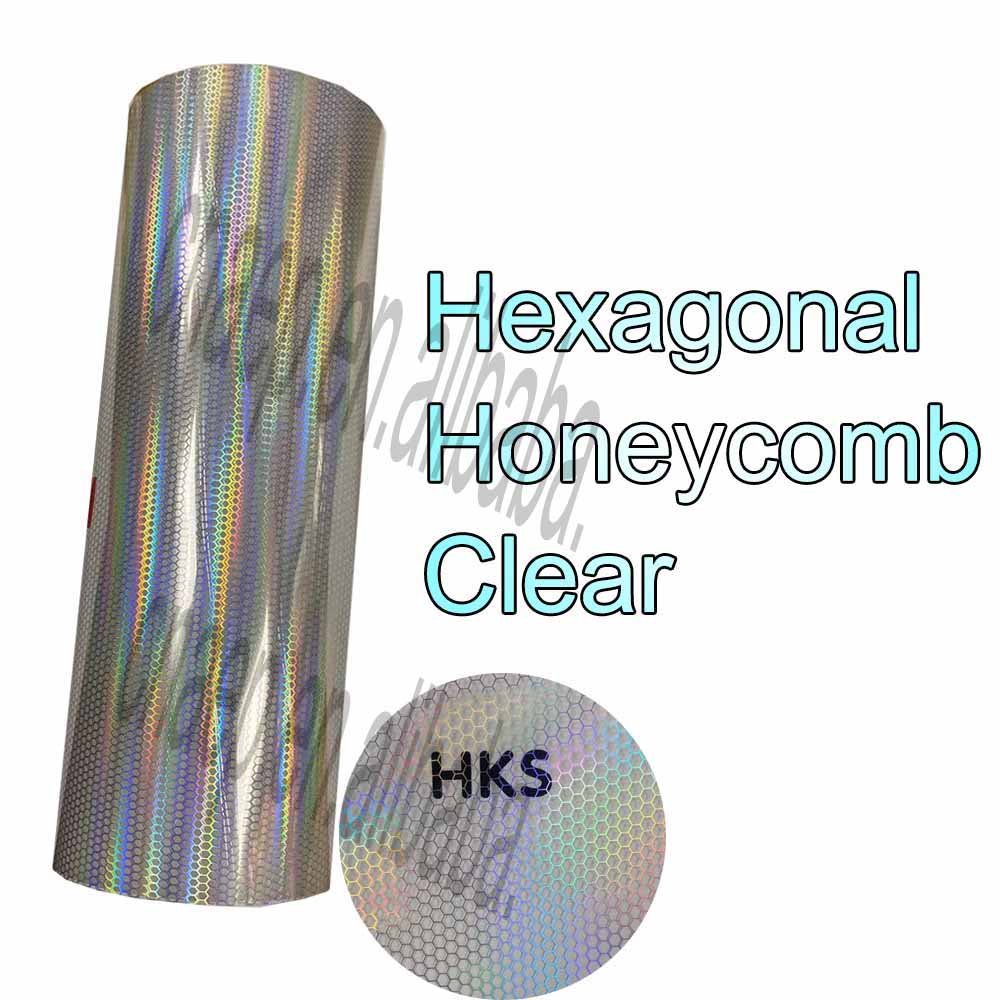 Car Honeycomb Headlight Taillight Vinyl Film Wrap Car Headlight Tint Reflective Laser Honeycomb Film FogLight Taillight Decal 1M