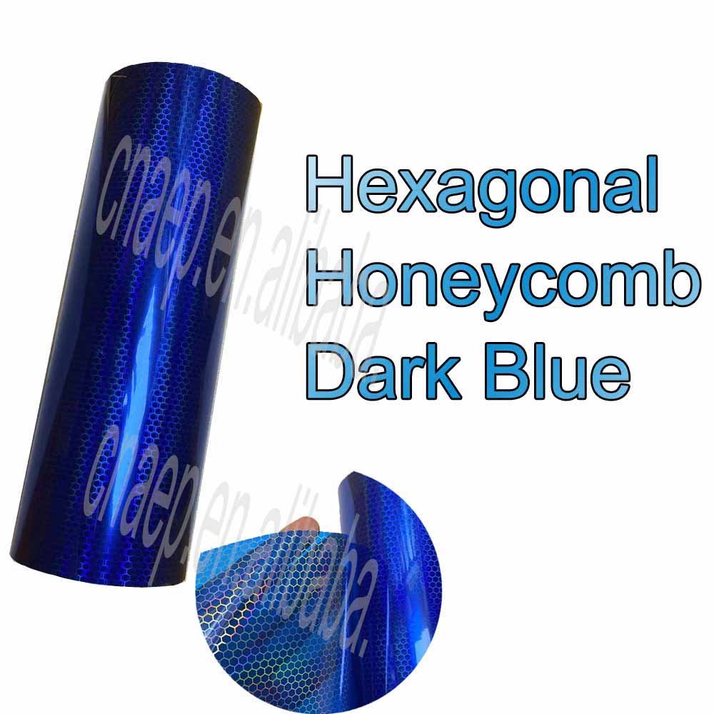 Car Honeycomb Headlight Taillight Vinyl Film Wrap Car Headlight Tint Reflective Laser Honeycomb Film FogLight Taillight Decal 1M