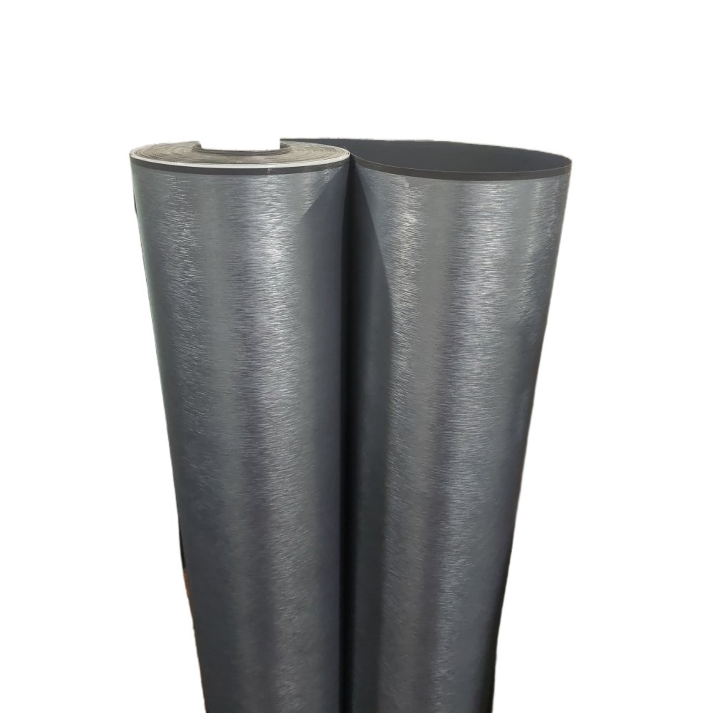 Silvery Metal wire-drawing Texture Furniture PVC Film Lamination Decorative Film pvc membrane foil