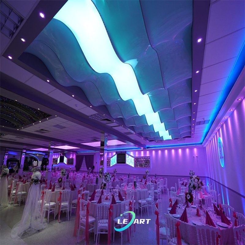 wedding roof decorative ceiling lighting colour event print the roof uv Pvc Film Stretch Ceiling