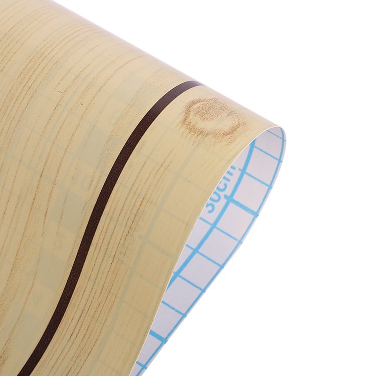 High Quality custom printing waterproof kitchen decal Grain Color Furniture bamboo PVC decorative films contact paper for home