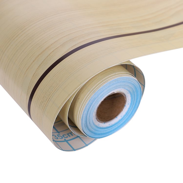 High Quality custom printing waterproof kitchen decal Grain Color Furniture bamboo PVC decorative films contact paper for home