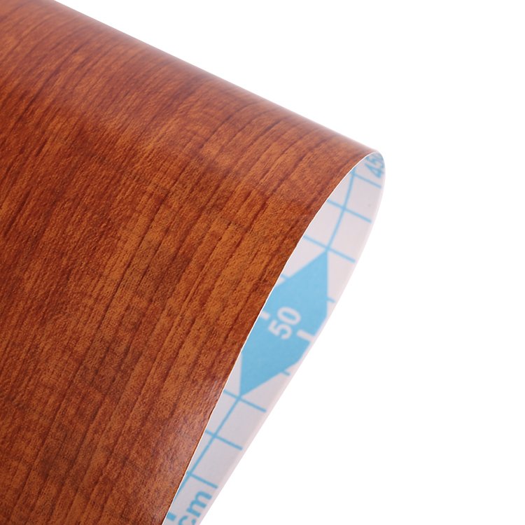 High Quality custom printing waterproof kitchen decal Grain Color Furniture bamboo PVC decorative films contact paper for home