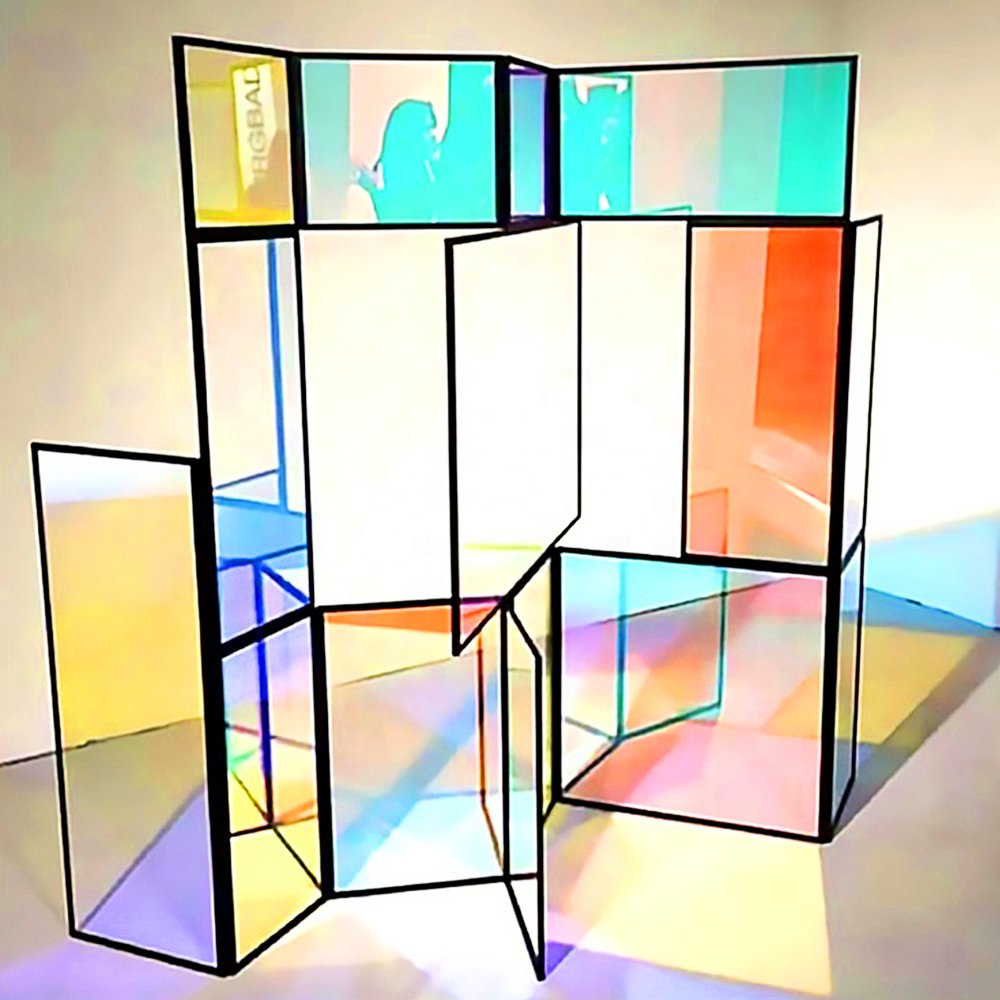 Wholesale Custom Pet material Glass Door Stickers instant film rainbow privacy window glass film for home decoration