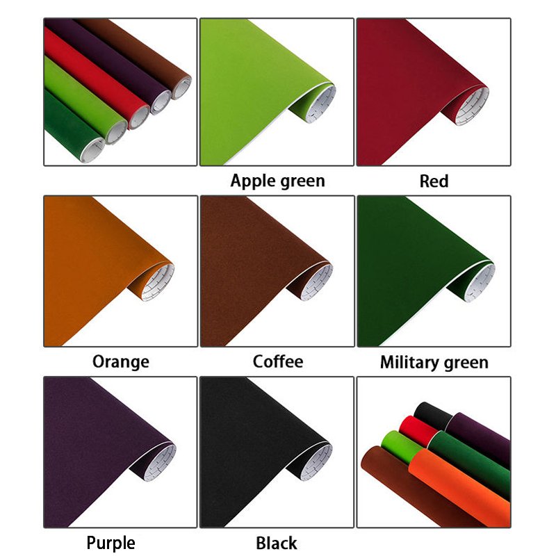 Wholesale price soft fabric suede velvet Car vinyl wrap film Car interior refit film pvc wrap vinyl decoration film