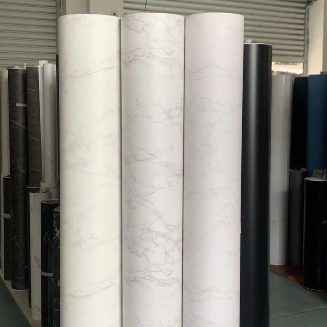 Factory supply PVC wood grain vinyl wrap decorative film for furniture decoration,self-adhesive film