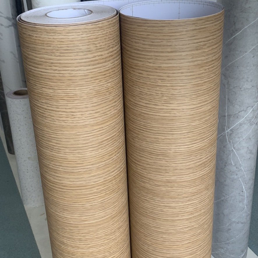 Factory supply PVC wood grain vinyl wrap decorative film for furniture decoration,self-adhesive film