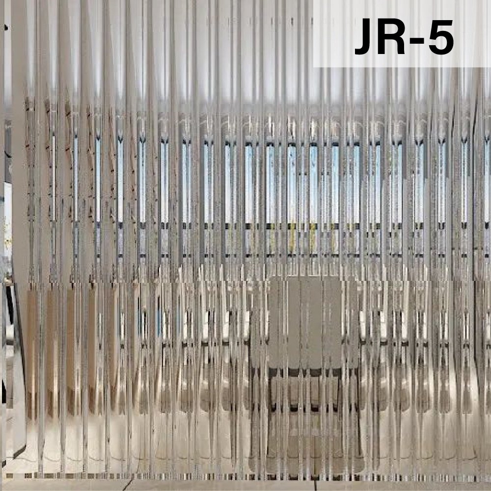 JUARATECH Self-adhesive Reeded Decorative Film Strip Ripple Glass Window Film for Door Decoration Glass Privacy Protection