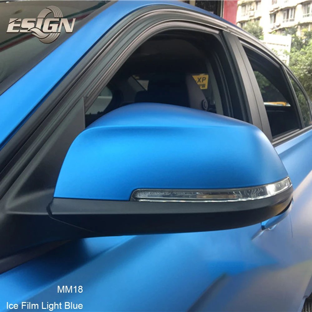 ICE FILM MATT SKY BLUE Car Wrap Vinyl Film for Full Car Body Strong Stretchability Anti-yellowing